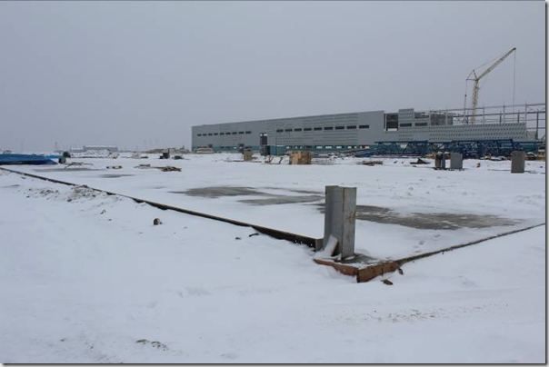 Здание склада металла и оборудования Богучанского алюминиевого завода. Фото пресс-службы ОК Русал