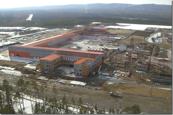 Строительство Богучанского лесопромышленного комплекса (БоЛПК) в Нижнем Приангарье (апрель 2012 г.). Фото пресс-службы Краслесинвест